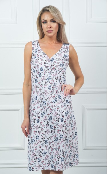 Ночная сорочка "Сухие цветы на снегу"