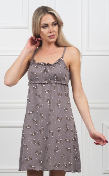 Ночная сорочка "Лиса на бледно-пурпурном"