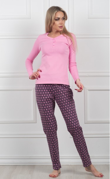 Пижама женская "Розовато-красный лавандовый"