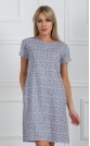 Платье "Мелкие синие и розовые цветочки фоном"